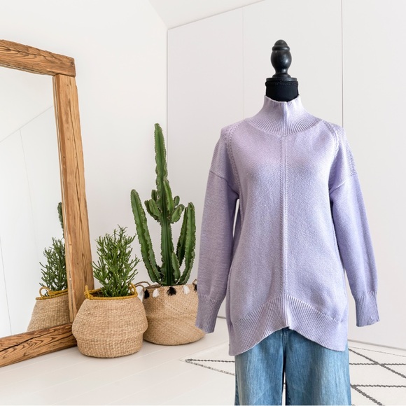 Maeve Sweaters - Maeve Anthropologie Crystal Mock Neck Tunic Sweater